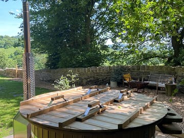 Hot tub and firepit