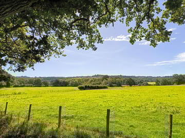 Spacious pitches with countryside views