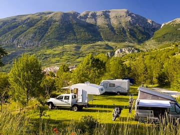 View from the top of the site towards the mount greco massif