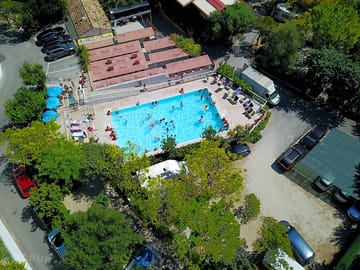 Aerial view of the pool