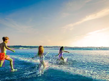 Swimming nearby