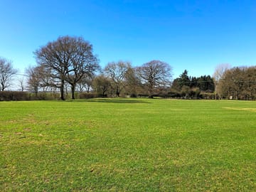 The grass has been cut, ready to welcome new guests
