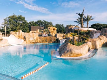 Swimming pool and slides