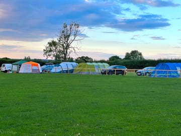 Happy campers in the electric tent field