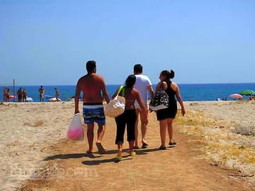 It's a short walk to the beach