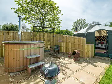 Yurt and patio area