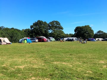 The campsite on a busy bank holiday weekend - still acres of space!