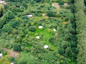 Aerial shot of the site