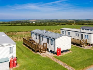 View of the static caravans