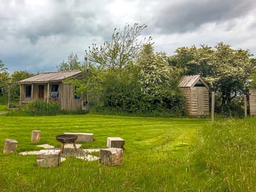 Cloudy skies at great orchard cabin