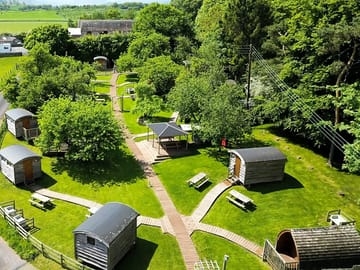 Overhead shot of orchard hideaways
