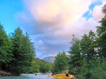 Canoeing on the river