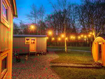 Evening at the huts