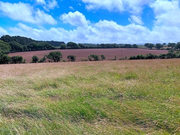 View from the pitches to the hills