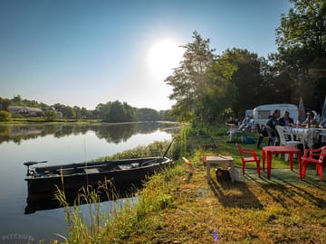 Grass pitch by the loire river