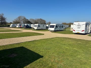 Electric gravel and hardstanding touring pitch