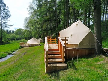 Bell tent by the water