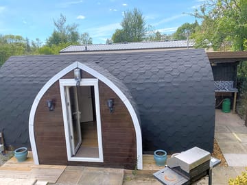 Glamping pod exterior