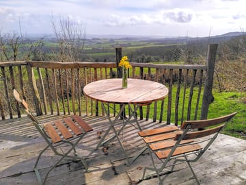 Picnic table with a view