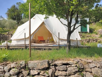 Exterior of four-person tent