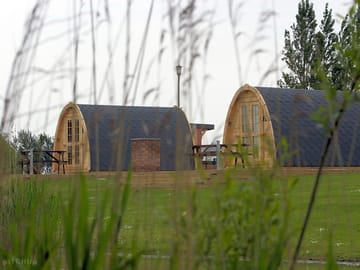 Plenty of space to relax around the pods