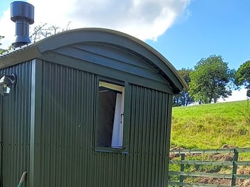 Seating area outside the hut