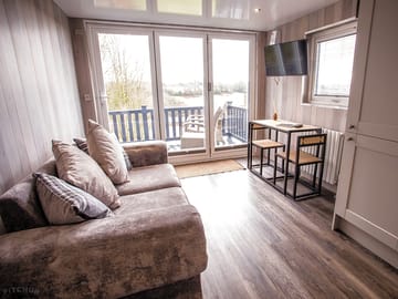 Glamping pod interior