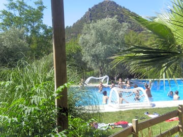 The outdoor pool