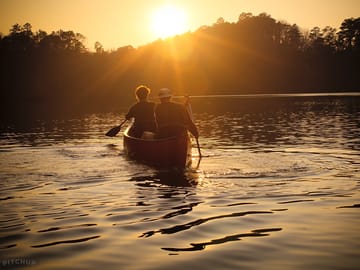 Canoeing on the river
