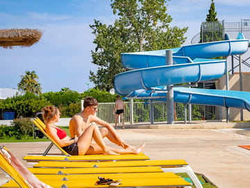 Aquapark with waterslide