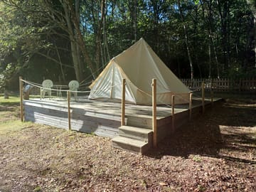 Shaded bell tent