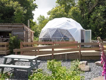 One of the 4 geodesic domes. this is pila pala.