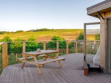 Decking with a view over moors