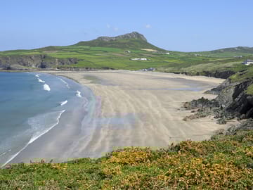 Whitesands beach, 20 minutes' drive away