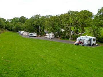 Looking down on the site