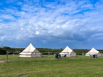 View of the tents