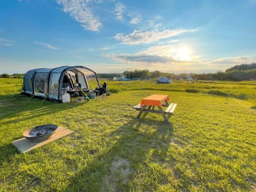Visitor image of their tent in the pitch field