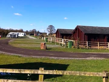 Blue skies over the site