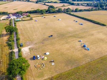 The campsite from above