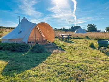 Visitor image of the view of the bell tents