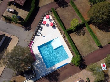 Heated outdoor swimming pool