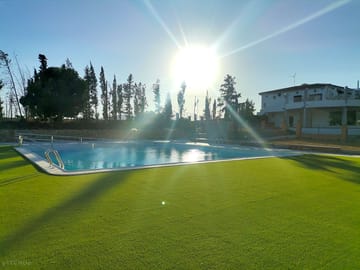 Swimming pool of the campsite and the motorhome area