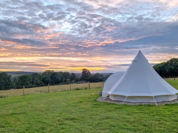 Bell tent on site