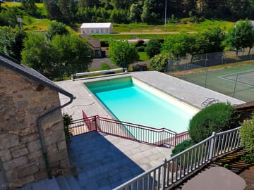 Swimming pool and tennis court