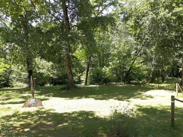 Pitch overlooking a stream