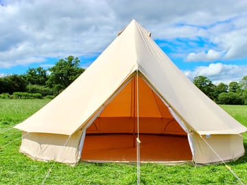 Exterior of bell tent