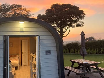 Sunset with front door