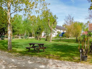 Picnic table by the pitches