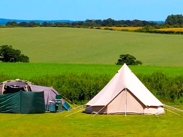 Grassy pitches with stunning views