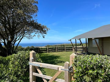 Gated garden and sea views